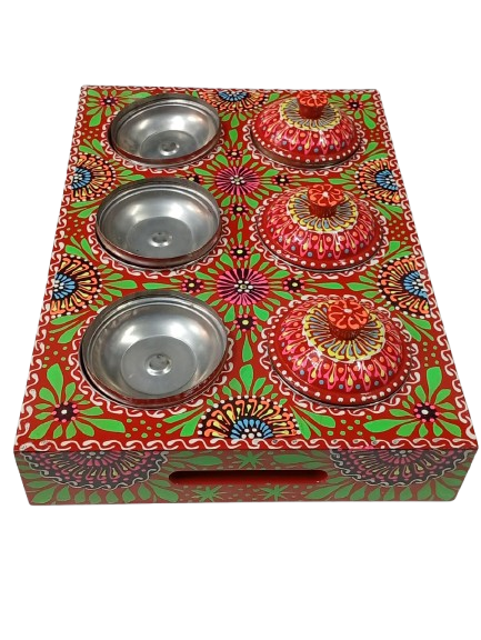 Truck Art 6 Jar Spice Box – Vibrant Wooden Storage Organizer - Image 8