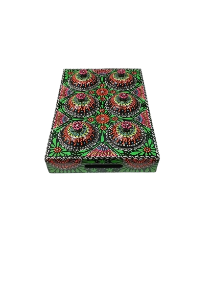 Truck Art 6 Jar Spice Box – Vibrant Wooden Storage Organizer - Image 6