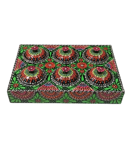 Truck Art 6 Jar Spice Box – Vibrant Wooden Storage Organizer - Image 9