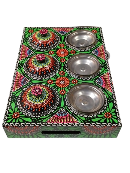 Truck Art 6 Jar Spice Box – Vibrant Wooden Storage Organizer - Image 7