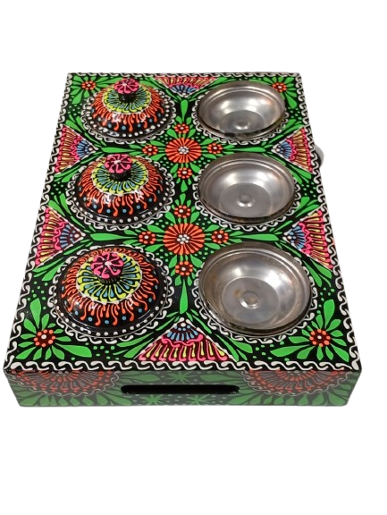 Truck Art 6 Jar Spice Box – Vibrant Wooden Storage Organizer - Image 8