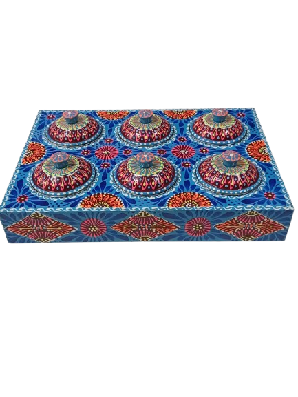 Truck Art 6 Jar Spice Box – Vibrant Wooden Storage Organizer - Image 4