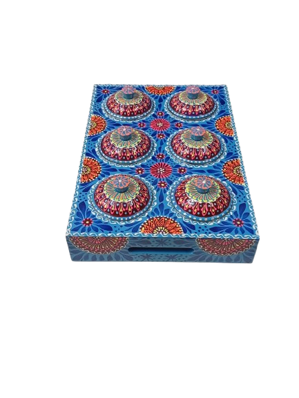 Truck Art 6 Jar Spice Box – Vibrant Wooden Storage Organizer - Image 6