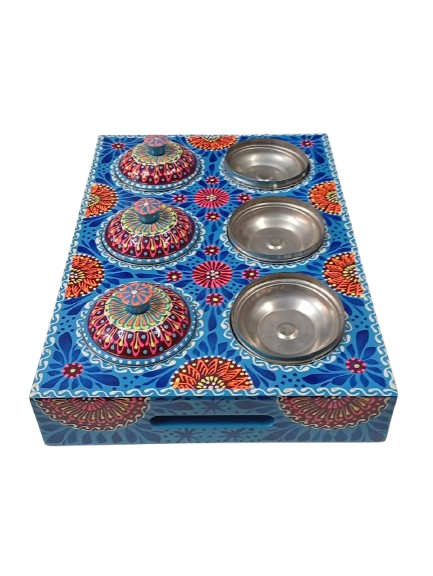 Truck Art 6 Jar Spice Box – Vibrant Wooden Storage Organizer - Image 7