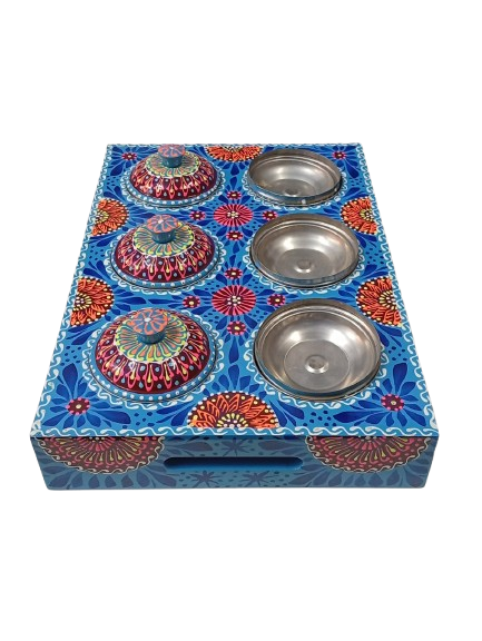 Truck Art 6 Jar Spice Box – Vibrant Wooden Storage Organizer - Image 9