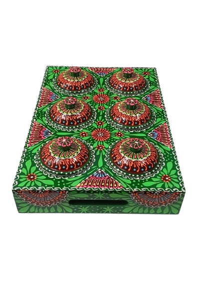 Truck Art 6 Jar Spice Box – Vibrant Wooden Storage Organizer - Image 3