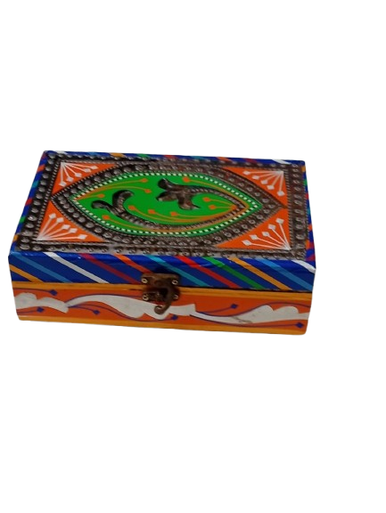 Chamakpatti Box: Real Truck Art Design for Storage and Decoration (W-20, H-12.5 cm) - Image 4