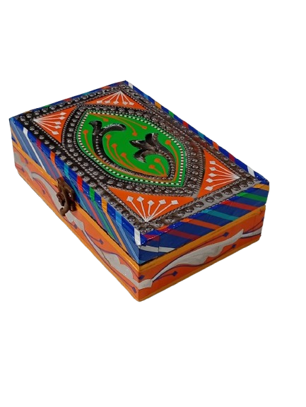Chamakpatti Box: Real Truck Art Design for Storage and Decoration (W-20, H-12.5 cm) - Image 8