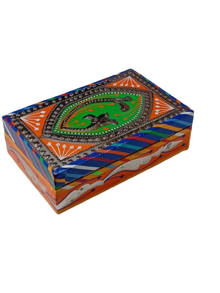 Chamakpatti Box: Real Truck Art Design for Storage and Decoration (W-20, H-12.5 cm) - Image 5