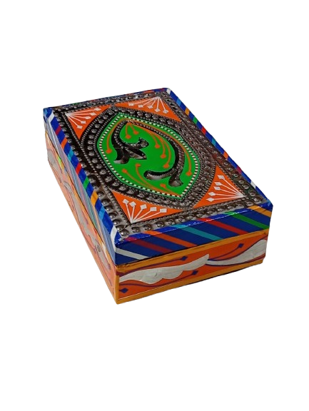 Chamakpatti Box: Real Truck Art Design for Storage and Decoration (W-20, H-12.5 cm) - Image 6