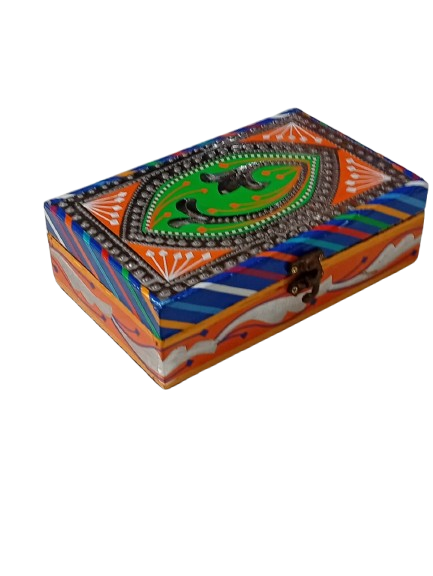 Chamakpatti Box: Real Truck Art Design for Storage and Decoration (W-20, H-12.5 cm) - Image 7