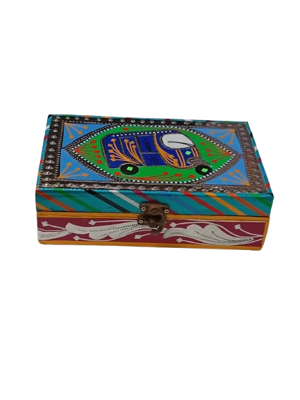 Chamakpatti Box: Real Truck Art Design for Storage and Decoration (W-20, H-12.5 cm) - Image 7