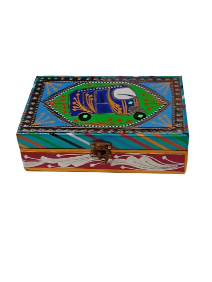 Chamakpatti Box: Real Truck Art Design for Storage and Decoration (W-20, H-12.5 cm) - Image 5