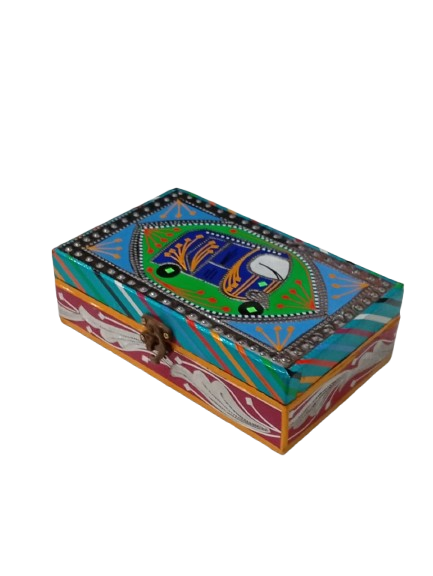 Chamakpatti Box: Real Truck Art Design for Storage and Decoration (W-20, H-12.5 cm) - Image 6