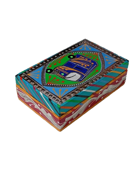 Chamakpatti Box: Real Truck Art Design for Storage and Decoration (W-20, H-12.5 cm) - Image 8