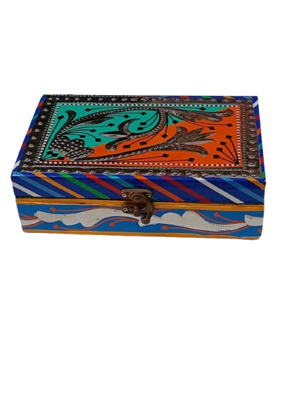 Chamakpatti Box: Real Truck Art Design for Storage and Decoration (W-20, H-12.5 cm) - Image 5