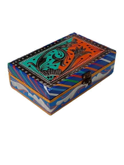 Chamakpatti Box: Real Truck Art Design for Storage and Decoration (W-20, H-12.5 cm) - Image 4