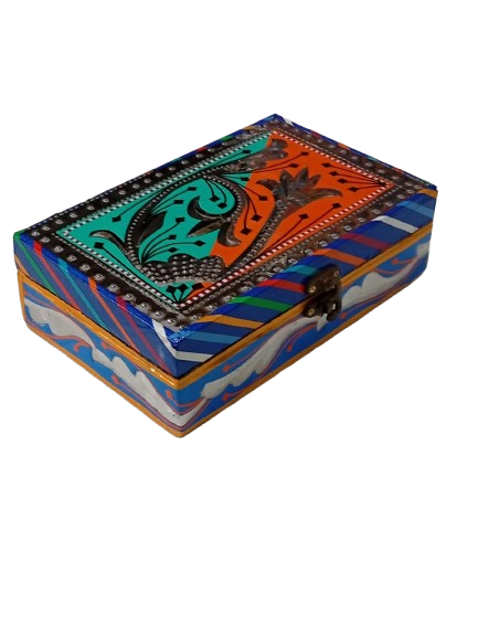 Chamakpatti Box: Real Truck Art Design for Storage and Decoration (W-20, H-12.5 cm) - Image 10