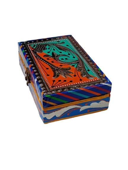 Chamakpatti Box: Real Truck Art Design for Storage and Decoration (W-20, H-12.5 cm) - Image 7