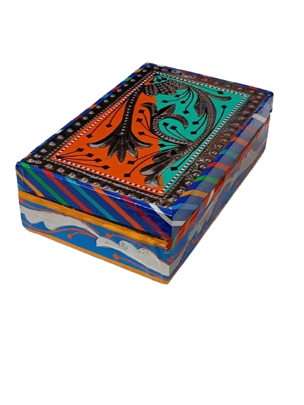 Chamakpatti Box: Real Truck Art Design for Storage and Decoration (W-20, H-12.5 cm) - Image 8