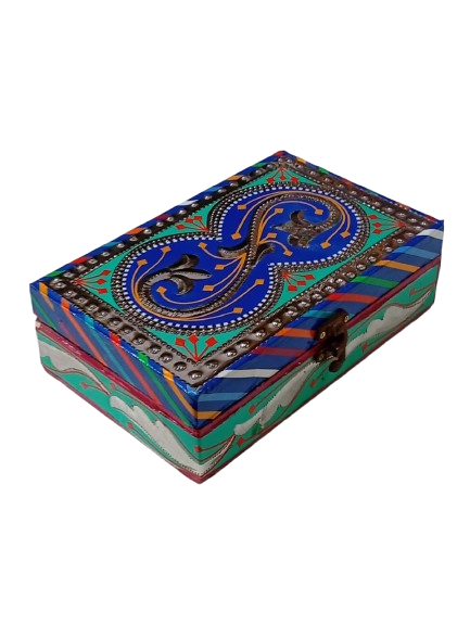 Chamakpatti Box: Real Truck Art Design for Storage and Decoration (W-20, H-12.5 cm) - Image 5