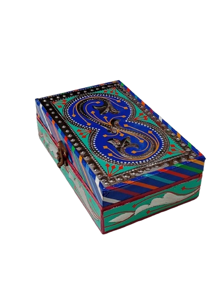 Chamakpatti Box: Real Truck Art Design for Storage and Decoration (W-20, H-12.5 cm) - Image 7