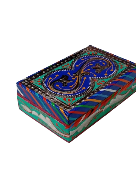Chamakpatti Box: Real Truck Art Design for Storage and Decoration (W-20, H-12.5 cm) - Image 8