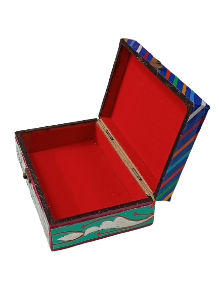Chamakpatti Box: Real Truck Art Design for Storage and Decoration (W-20, H-12.5 cm) - Image 11