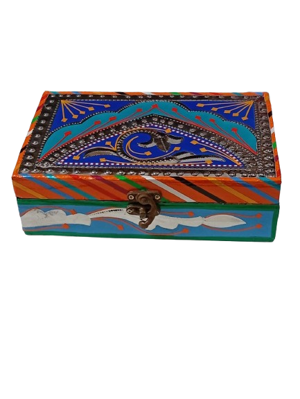 Chamakpatti Box: Real Truck Art Design for Storage and Decoration (W-20, H-12.5 cm) - Image 8
