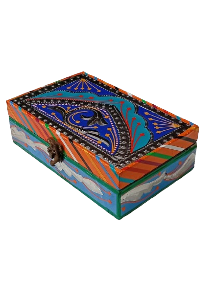Chamakpatti Box: Real Truck Art Design for Storage and Decoration (W-20, H-12.5 cm) - Image 6