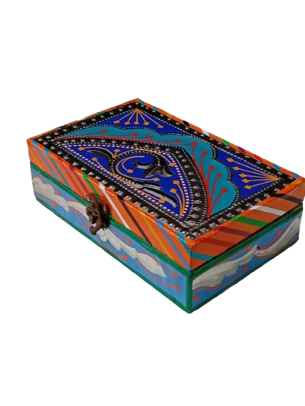 Chamakpatti Box: Real Truck Art Design for Storage and Decoration (W-20, H-12.5 cm) - Image 9