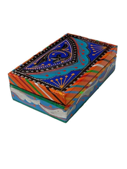 Chamakpatti Box: Real Truck Art Design for Storage and Decoration (W-20, H-12.5 cm) - Image 5