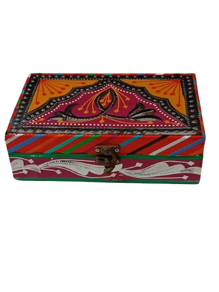 Chamakpatti Box: Real Truck Art Design for Storage and Decoration (W-20, H-12.5 cm) - Image 4