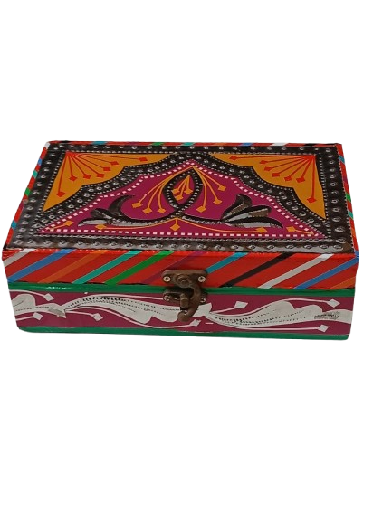 Chamakpatti Box: Real Truck Art Design for Storage and Decoration (W-20, H-12.5 cm) - Image 5