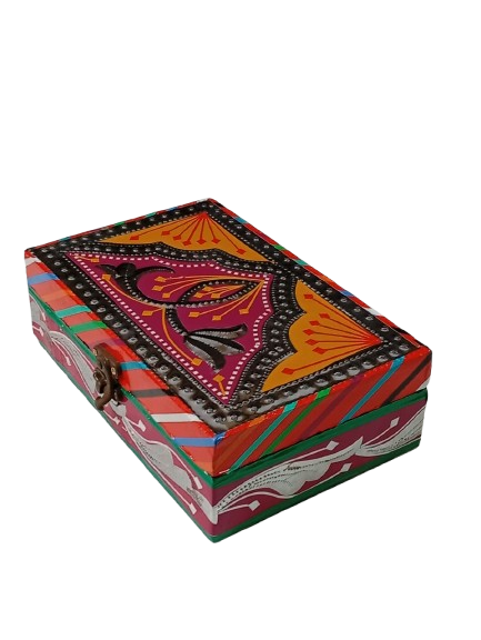 Chamakpatti Box: Real Truck Art Design for Storage and Decoration (W-20, H-12.5 cm) - Image 6