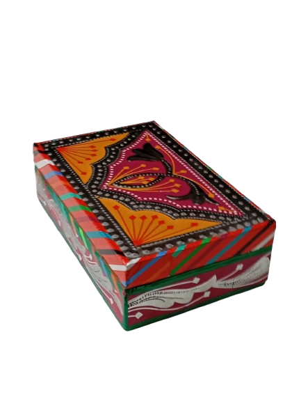 Chamakpatti Box: Real Truck Art Design for Storage and Decoration (W-20, H-12.5 cm) - Image 11