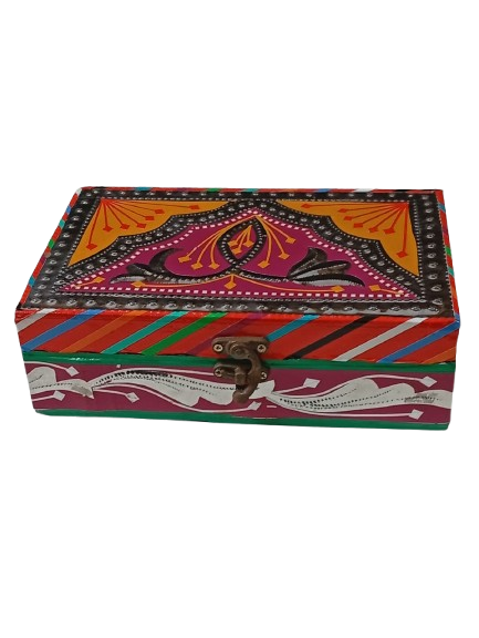 Chamakpatti Box: Real Truck Art Design for Storage and Decoration (W-20, H-12.5 cm) - Image 9