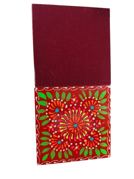 Truck Art Tea Coaster Set of 6 with Holder – Handmade Traditional Pakistani Design - Image 4