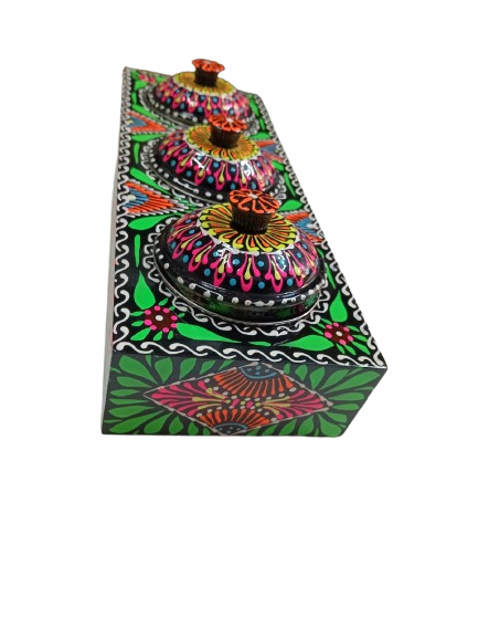 Truck Art 3 Jar Spice Box – Vibrant Wooden Storage Organizer - Image 6