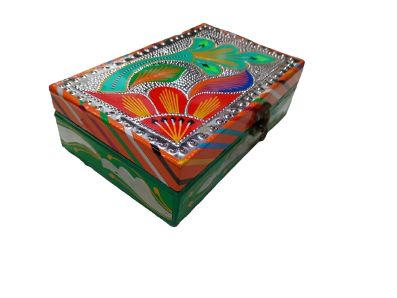 Chamakpatti Box: Real Truck Art Design for Storage and Decoration (W-20, H-12.5 cm) - Image 9