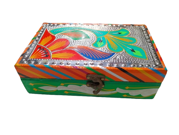 Chamakpatti Box: Real Truck Art Design for Storage and Decoration (W-20, H-12.5 cm) - Image 8