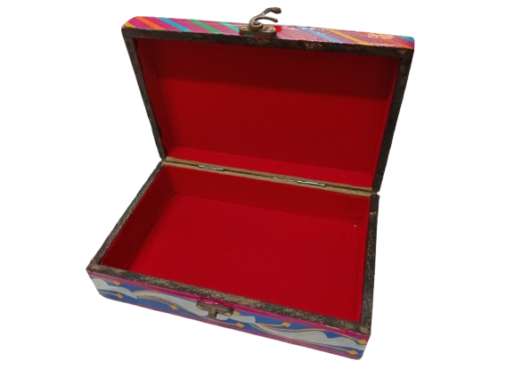 Chamakpatti Box: Real Truck Art Design for Storage and Decoration (W-20, H-12.5 cm) - Image 4