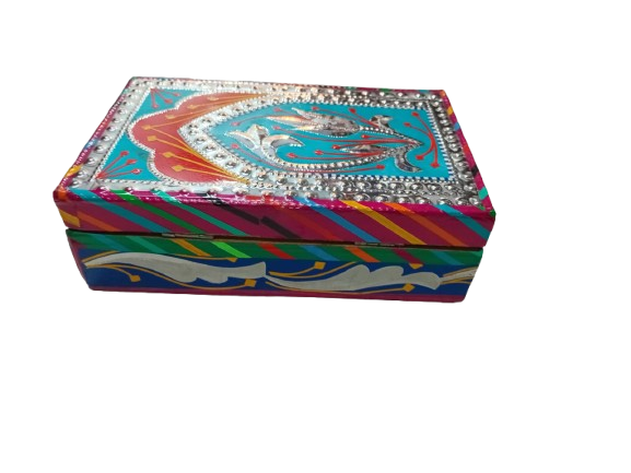 Chamakpatti Box: Real Truck Art Design for Storage and Decoration (W-20, H-12.5 cm) - Image 8