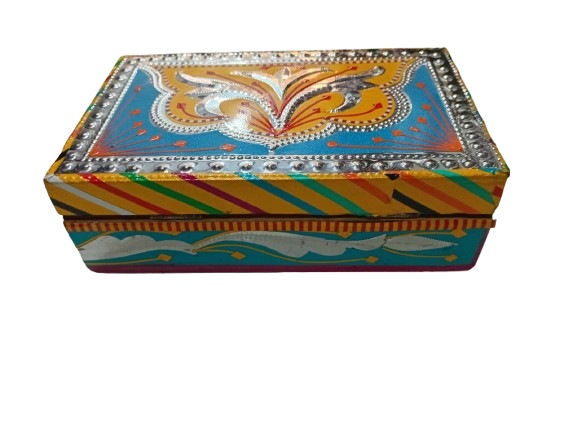Chamakpatti Box: Real Truck Art Design for Storage and Decoration (W-20, H-12.5 cm) - Image 4