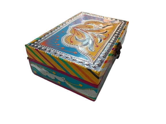 Chamakpatti Box: Real Truck Art Design for Storage and Decoration (W-20, H-12.5 cm) - Image 6