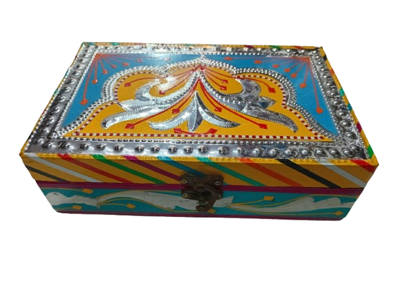 Chamakpatti Box: Real Truck Art Design for Storage and Decoration (W-20, H-12.5 cm) - Image 7