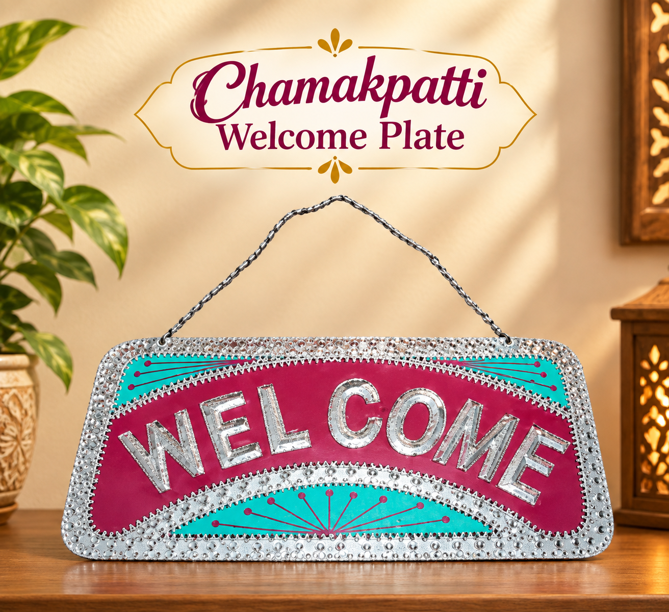 Chamakpatti Welcome Plate (W-27cm, H-15cm)