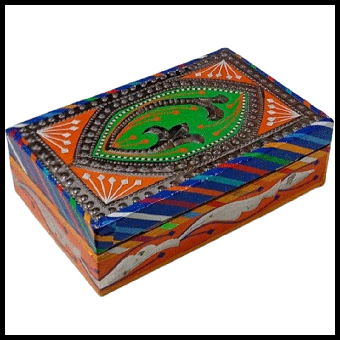 Chamakpatti Box: Real Truck Art Design for Storage and Decoration (W-20, H-12.5 cm) - Image 3