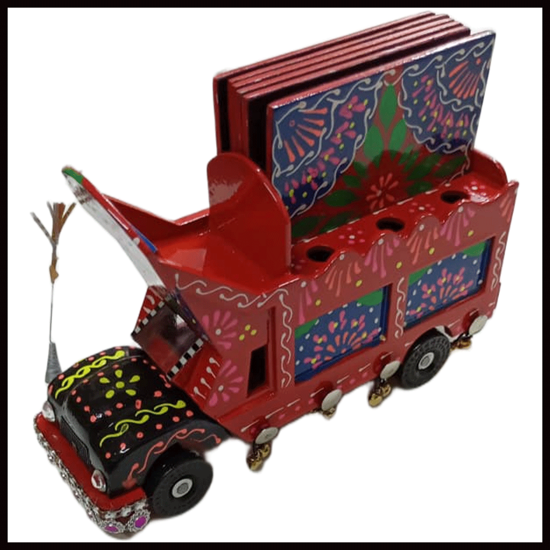 Truck Art Truck & Tea Coaster Set Of 6 - Image 3