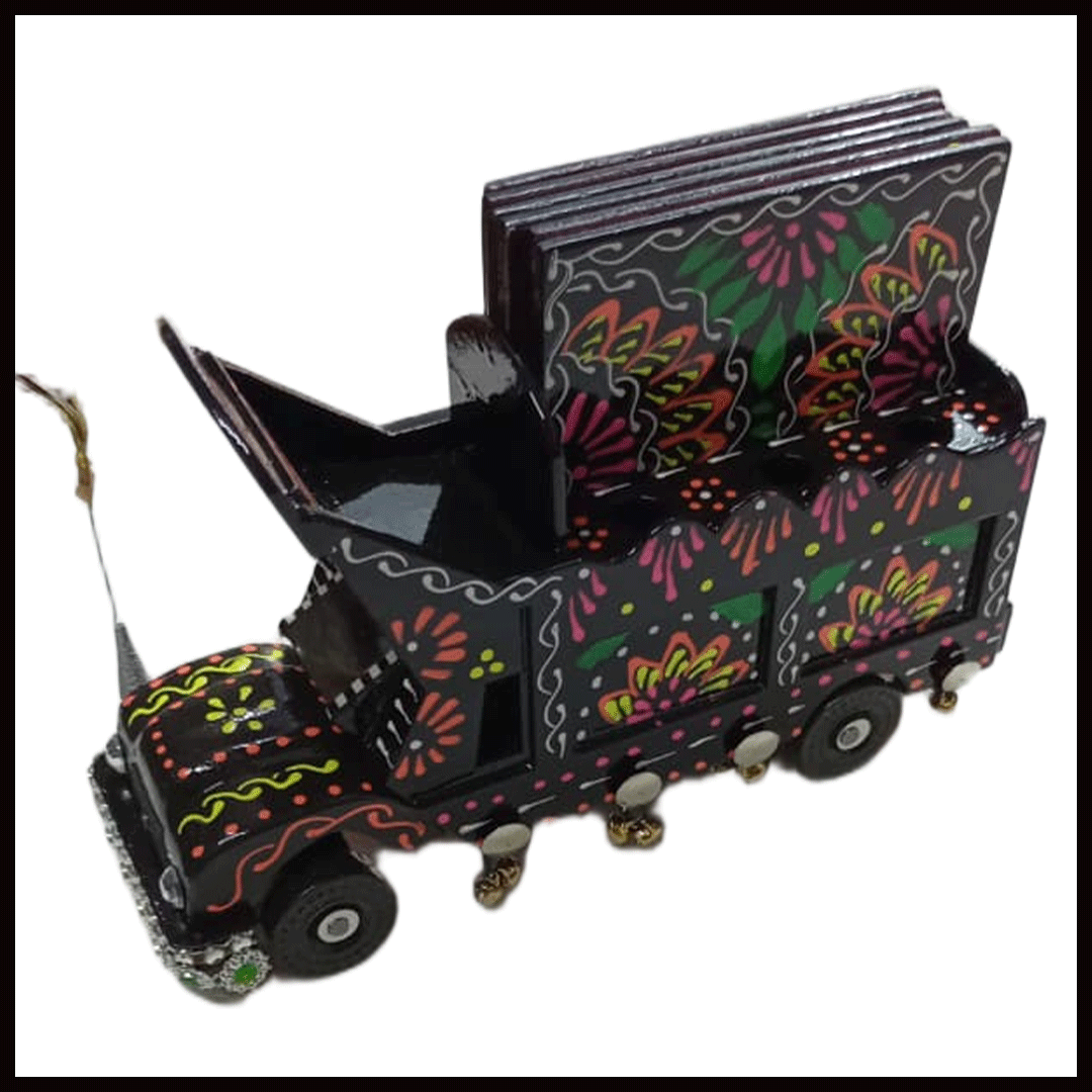 Truck Art Truck & Tea Coaster Set Of 6 - Image 3